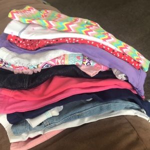 16 pair of baby girl bottoms